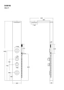 CORSAN Panel prysznicowy drewno bambusowe BALTI B-001MCH