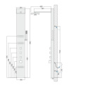 CORSAN Panel prysznicowy stalowy termostat deszczownica LED S-060T NEO