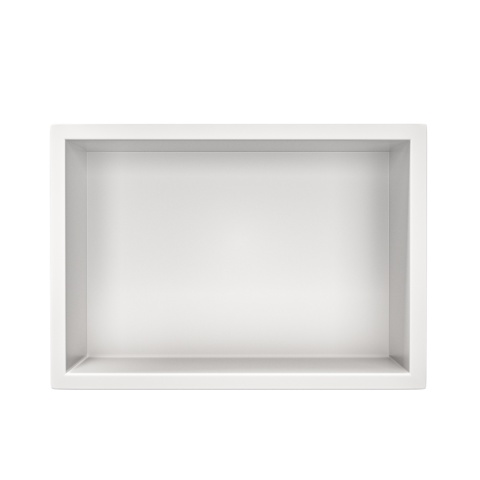 Balneo Półka wnękowa biała z kołnierzem 30x20x10cm