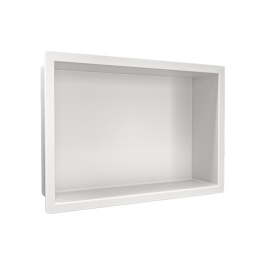 Balneo Półka wnękowa biała z kołnierzem 30x20x10cm
