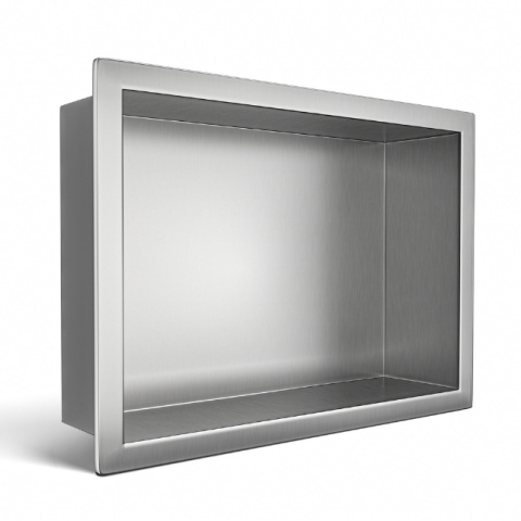 Balneo Półka wnękowa z kołnierzem 60x20x10cm INOX B0101010110-3 Balneo Półka wnękowa z kołnierzem 60x20x10cm INOX B0101010110-3