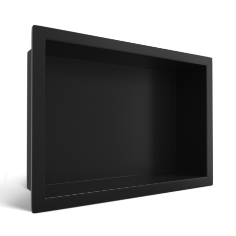Balneo Półka wnękowa z kołnierzem czarna 30x20x10cm B0101020410-1 Balneo Półka wnękowa z kołnierzem czarna 30x20x10cm B0101020410-1