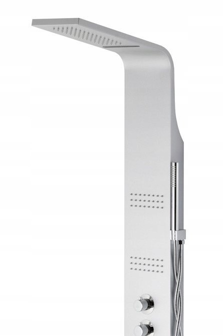 CORSAN Panel prysznicowy srebrny, deszczownica kaskada A-014AM