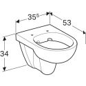 GEBERIT Miska wisząca WC Selnova bezkołnierzowa RIMFREE 500.265.01.1