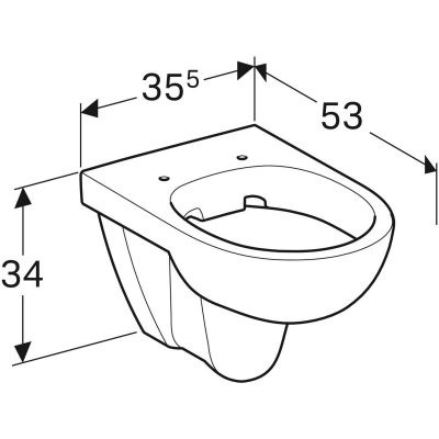 GEBERIT Miska wisząca WC Selnova bezkołnierzowa RIMFREE 500.265.01.1 GEBERIT Miska wisząca WC Selnova bezkołnierzowa RIMFREE 500.265.01.1