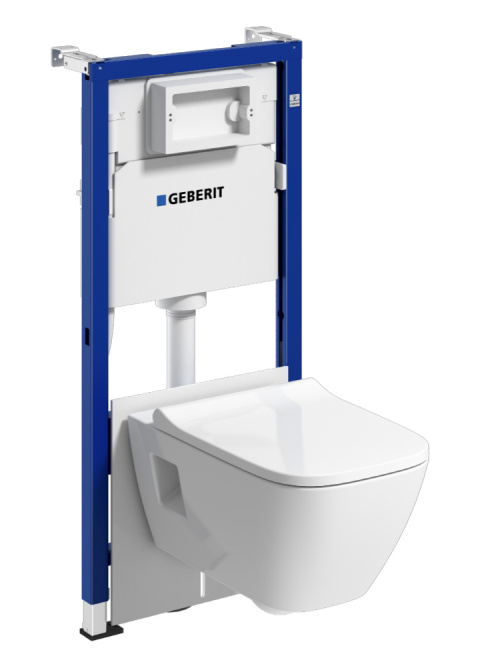 GEBERIT Zestaw podtynkowy z miską WC, Duofix Basic Selnova Square 118.344.00.2