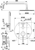 KFA Zestaw podtynkowy prysznicowy MOZA chrom 5039-501-00