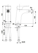 KFA bateria bidetowa MOKAIT czarna 5537-015-81