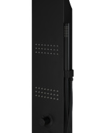CORSAN Panel prysznicowy czarny, deszczownica kaskada A-014AM
