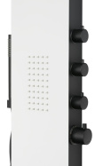 CORSAN Panel prysznicowy biały z termostatem A-777T DUO WHITE/BLACK BL