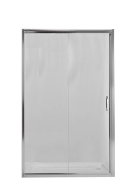 SANPLAST Drzwi prysznicowe przesuwne 100cm, szkło przezroczyte , profile srebrny mat 600271111039401 * OUTLET*